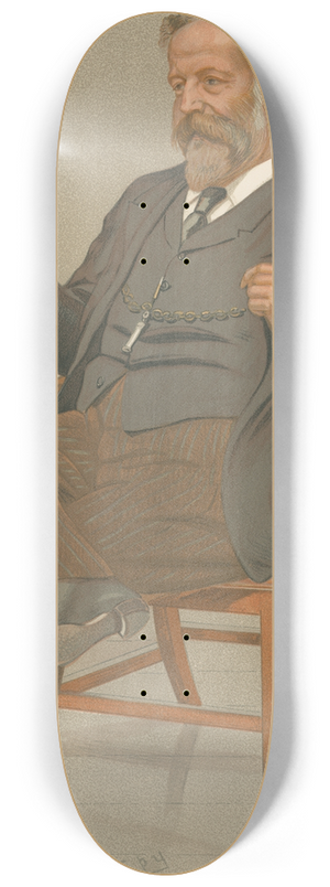 Leslie Matthew Ward - Newpapermen; An Art Critic, Mr. Joseph William Comyns Carr, February 11, 1893 8.25 inch art skate deck