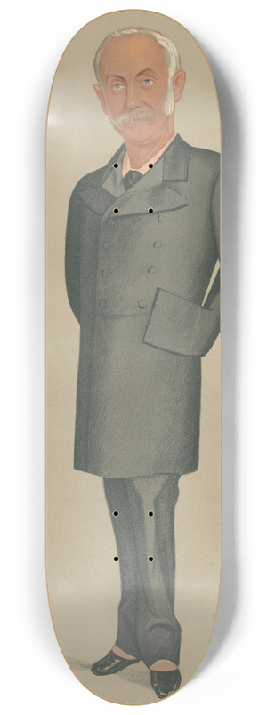 Leslie Matthew Ward - Policemen; Scotland Yard, Sir Edward Bradford, November 15, 1890 8.25 inch art skate deck
