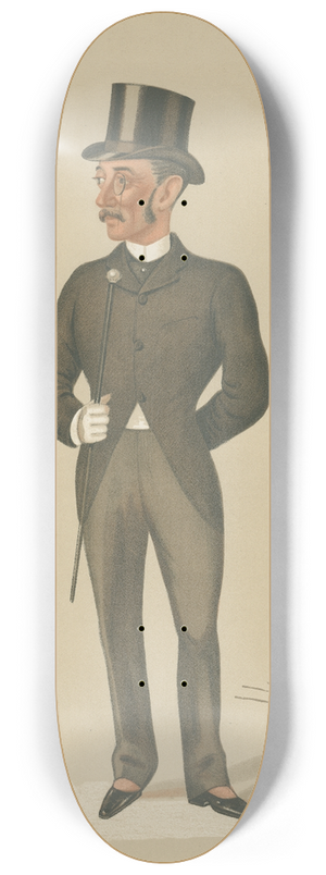Leslie Matthew Ward - Politicians  A Gentleman. The Earl of Zetland. 31 July 1886 8.25 inch art skate deck Leslie Matthew Ward - Politicians  A Gentleman. The Earl of Zetland. 31 July 1886 8.25 inch art skate deck