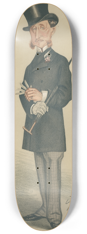 Leslie Matthew Ward - Politicians  A good fellow. Lord Colville of Colross. July 26, 1873 8.25 inch art skate deck Leslie Matthew Ward - Politicians  A good fellow. Lord Colville of Colross. July 26, 1873 8.25 inch art skate deck
