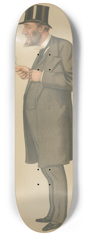 Leslie Matthew Ward - Politicians  A Liberal Whip. Mr. Charles Cecil Cotes. Oct. 13, 1883 8.25 inch art skate deck