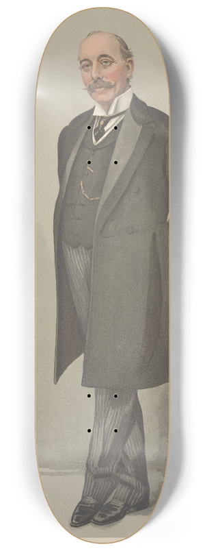 Leslie Matthew Ward - Politicians  The Princes Cicerone. Sir Walter Lawrence. 15 June 1905 8.25 inch art skate deck Leslie Matthew Ward - Politicians  The Princes Cicerone. Sir Walter Lawrence. 15 June 1905 8.25 inch art skate deck