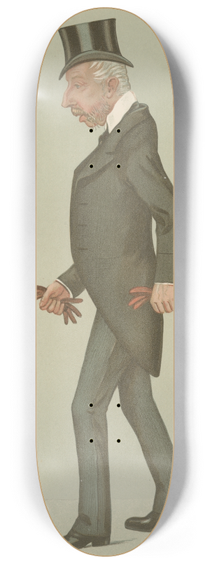 Leslie Matthew Ward - Politicians  West Hampshire. William Bramston Beach. June 27, 1895 8.25 inch art skate deck Leslie Matthew Ward - Politicians  West Hampshire. William Bramston Beach. June 27, 1895 8.25 inch art skate deck