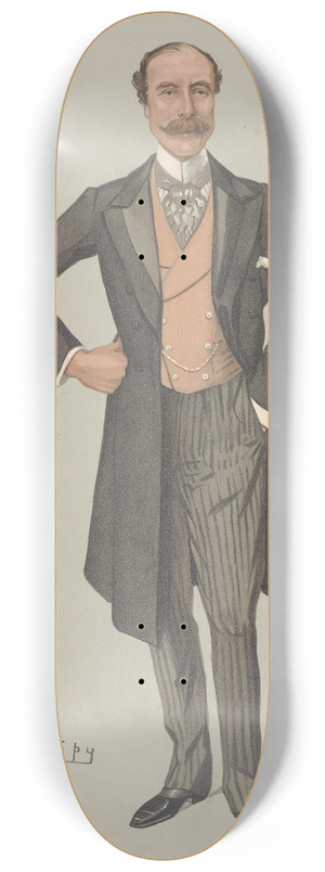 Leslie Matthew Ward - Politicians  Whitby. Mr. Ernest William Beckett. June 7, 1904 8.25 inch art skate deck Leslie Matthew Ward - Politicians  Whitby. Mr. Ernest William Beckett. June 7, 1904 8.25 inch art skate deck