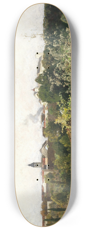 Adolf Ditscheiner - View of Enns on the Danube 8.25 inch art skate deck