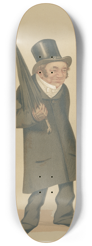 Leslie Matthew Ward - Teachers and Headmasters; Goody, Reverand C. O. Goodford, January 22, 1876 8.25 inch art skate deck