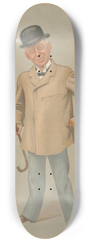 Leslie Matthew Ward - Theatre; Charleys Aunt, Mr. William Sydney Penley, June 22, 1893 8.25 inch art skate deck