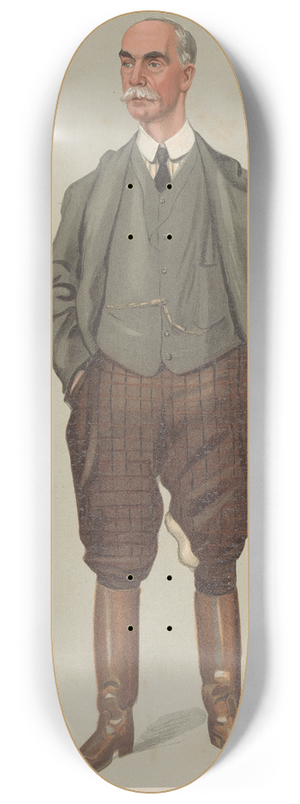 Leslie Matthew Ward - Turf Devotees; Newmarket, Mr. Charles Day Rose, June 30, 1904 8.25 inch art skate deck