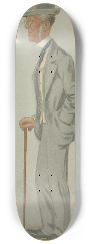 Leslie Matthew Ward - Turf Devotees; The Match-Book, Mr. Edward Weatherby, October 17, 1901 8.25 inch art skate deck