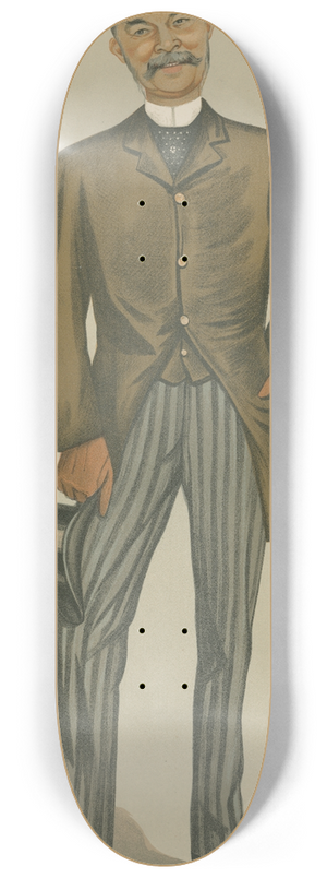 Leslie Matthew Ward - Turf Devotees; The Right Hon. Lord Hothfield, August 17, 1889 8.25 inch art skate deck