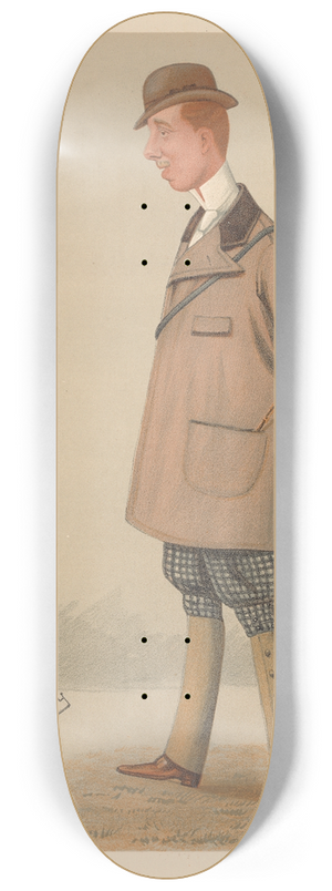 Leslie Matthew Ward - Turf Devotees; Viscount Dangan, January 12, 1889 8.25 inch art skate deck