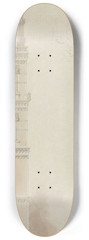 Lewis Vulliamy - Unidentified Tower 8.25 inch art skate deck