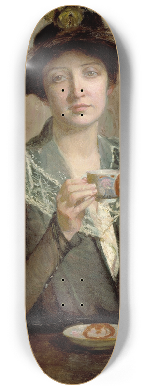 Lilla Cabot Perry - A Cup of Tea 8.25 inch art skate deck