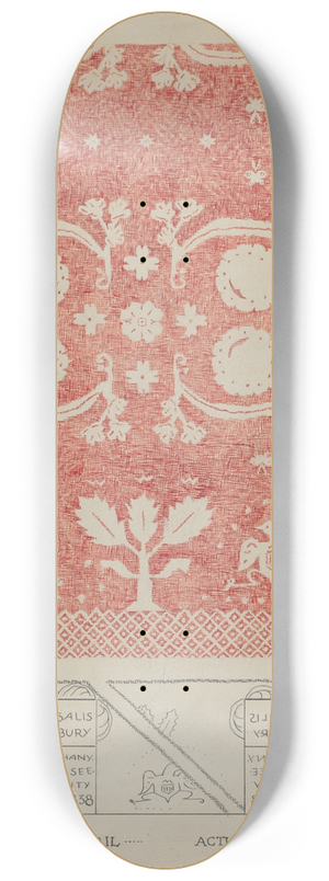 Lillian M. Mosseller - Hooked Rug 8.25 inch art skate deck