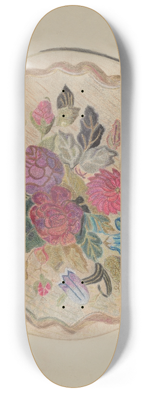 Lillian M. Mosseller - Hooked Rug 8.25 inch art skate deck