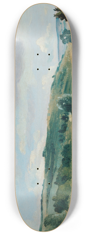 Lionel Constable - Summer Landscape near Dedham 8.25 inch art skate deck