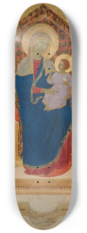 Lippo Di Benivieni - The Madonna and Child enthroned with Four Angels 8.25 inch art skate deck