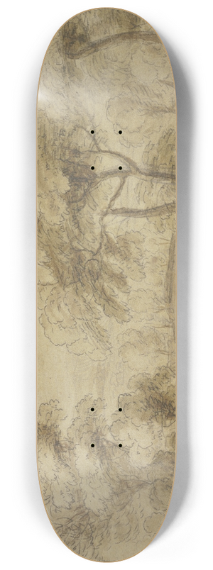 Lodewijk de Vadder - Waldpartie, vorne ein Wasser 8.25 inch art skate deck