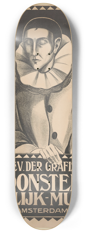 Lodewijk Schelfhout - Affiche voor een tentoonstelling in het Stedelijk Museum, Amsterdam. 1922 8.25 inch art skate deck