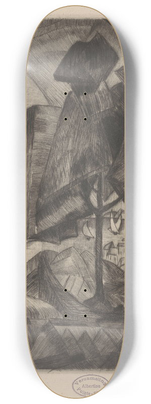 Lodewijk Schelfhout - Boom in een heuvellandschap met meer 8.25 inch art skate deck