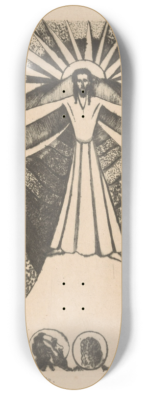 Lodewijk Schelfhout - Christus met gespreide armen in een heuvellandschap 8.25 inch art skate deck