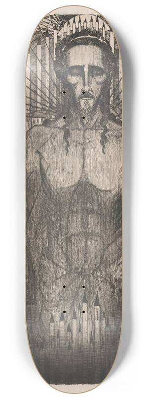 Lodewijk Schelfhout - Christus te midden van kathedralen 2 8.25 inch art skate deck