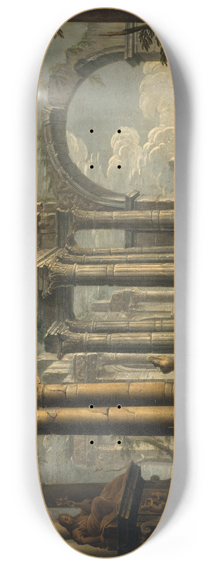 Lombard School - The Adoration of the Magi, in a landscape with ruins 8.25 inch art skate deck Lombard School - The Adoration of the Magi, in a landscape with ruins 8.25 inch art skate deck