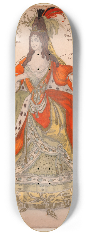 Lon Bakst - Costume Design for the Queen from Sleeping Beauty 8.25 inch art skate deck