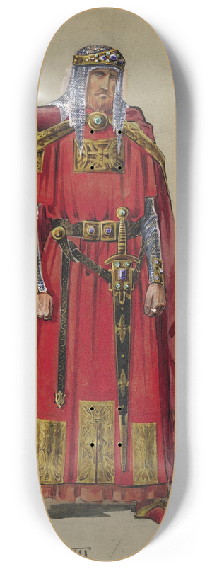 Lon Bakst - Medieval Prince 8.25 inch art skate deck