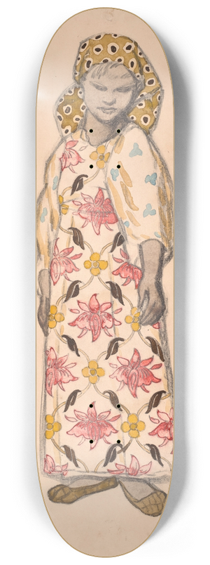 Lon Bakst - Peasant girl in bast shoes 8.25 inch art skate deck