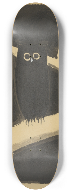 Lon Spilliaert - De uil 8.25 inch art skate deck Lon Spilliaert - De uil 8.25 inch art skate deck