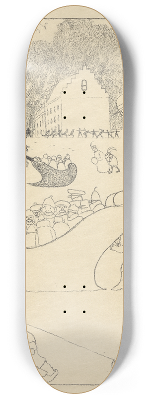 Lon Spilliaert - Les plaisirs de la glissade au traneau 8.25 inch art skate deck Lon Spilliaert - Les plaisirs de la glissade au traneau 8.25 inch art skate deck