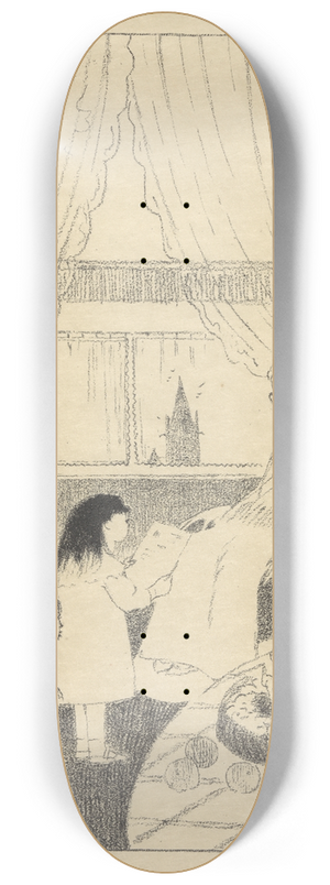 Lon Spilliaert - Les voeux de Nouvel An 8.25 inch art skate deck Lon Spilliaert - Les voeux de Nouvel An 8.25 inch art skate deck