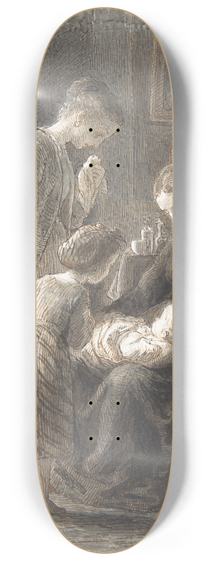 Lorenz Frlich - The Young Family 8.25 inch art skate deck Lorenz Frlich - The Young Family 8.25 inch art skate deck