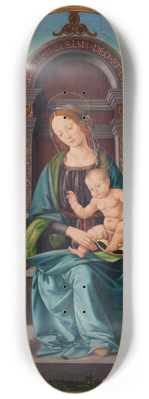 Lorenzo di Credi - Madonna and Child with the Infant St John and Angels 8.25 inch art skate deck Lorenzo di Credi - Madonna and Child with the Infant St John and Angels 8.25 inch art skate deck