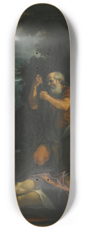 Lorenzo Garbieri - Saint Anthony Abbot Burying Saint Paul The Hermit 8.25 inch art skate deck Lorenzo Garbieri - Saint Anthony Abbot Burying Saint Paul The Hermit 8.25 inch art skate deck