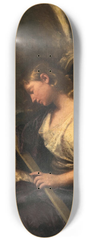 Lorenzo Pasinelli - The penitent Mary Magdalene accompanied by an angel playing a violin behind 8.25 inch art skate deck