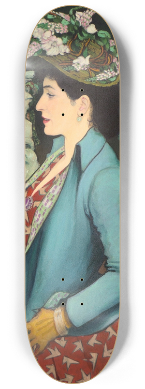 Louis Anquetin - An Elegant Woman at the lyse Montmartre 8.25 inch art skate deck