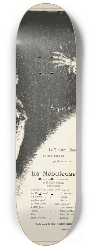 Louis Anquetin - Program for Le ThtreLibre 8.25 inch art skate deck