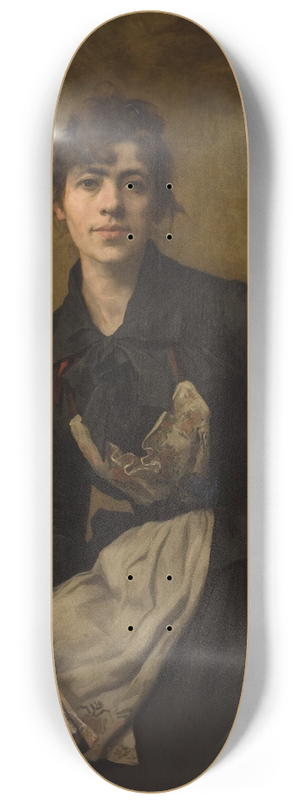 Anna Biliska-Bohdanowicz - Self-Portrait with a Palette 8.25 inch art skate deck Anna Biliska-Bohdanowicz - Self-Portrait with a Palette 8.25 inch art skate deck