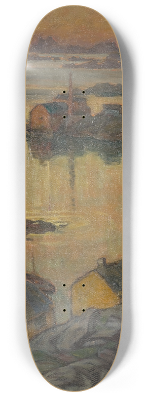 Anna Boberg - An August Night. Study from North Norway 8.25 inch art skate deck