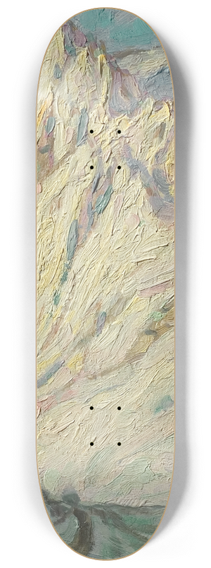 Anna Boberg - Snowy Mountains. Study from Lofoten 8.25 inch art skate deck