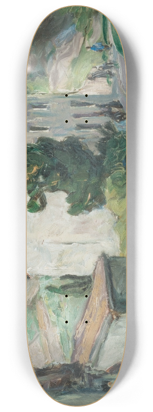 Anna Boberg - The Red Roofs. Study from the South of France 8.25 inch art skate deck