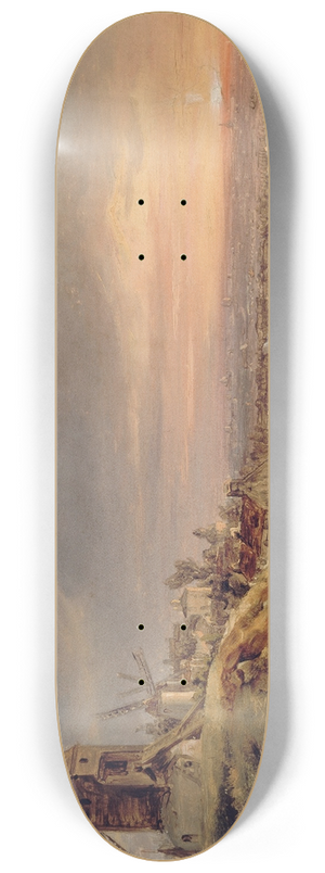 Louis Daguerre - Paris, vu de la Butte Montmartre 8.25 inch art skate deck