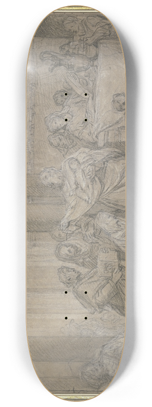 Louis de Boullogne - Presentation at the Temple 8.25 inch art skate deck
