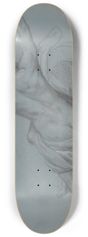 Louis de Boullogne the Younger - Reclining River God 8.25 inch art skate deck