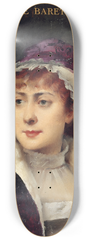 Louise Abbma - Portrait de Blanche Baretta (1855-1939), socitaire de la Comdie-Franaise 8.25 inch art skate deck
