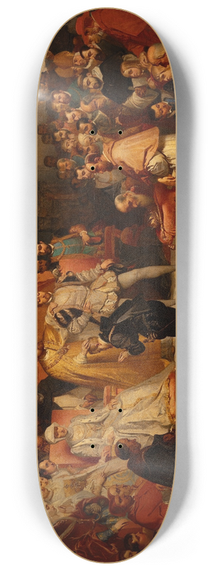 Louis Gallait - The abdication of Emperor Charles V in favor of his son Philip II . At Brussels, 25 October 1555 8.25 inch art skate deck