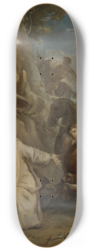 Louis Galloche - Saint Martin Kneeling in Front of an Eremitic Monk 8.25 inch art skate deck