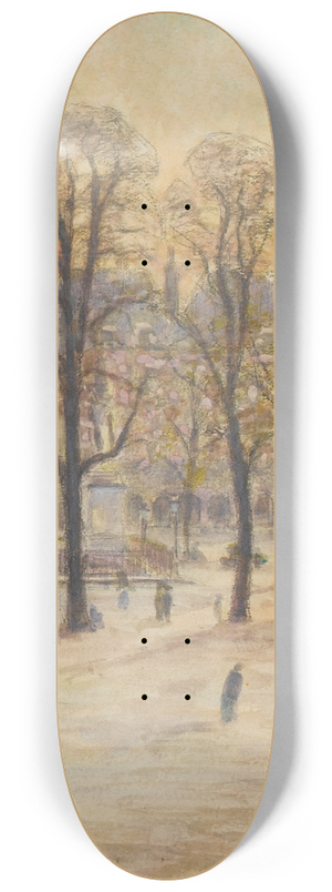 Louis-Gilbert Bellan - La place des Vosges, lment dun triptyque 8.25 inch art skate deck